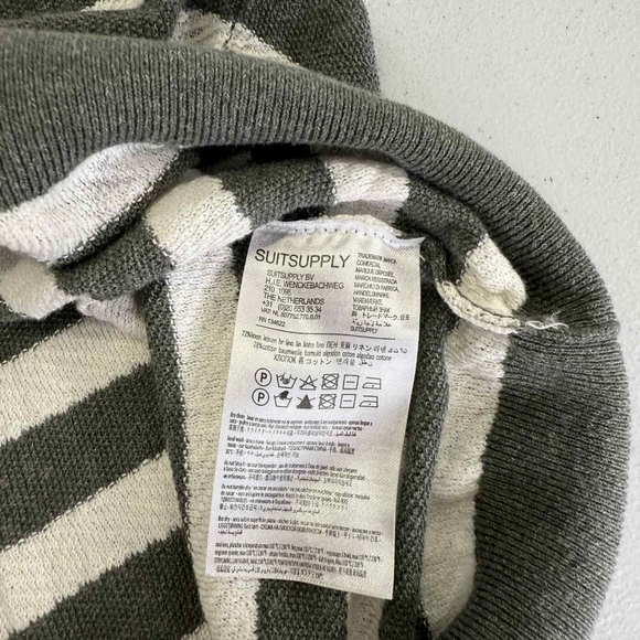 Suitsupply Knit Stripes linen & Cotton blend Men's polo shirt - Picture 5 of 9